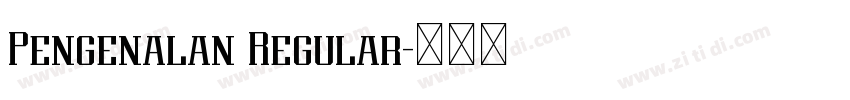Pengenalan Regular字体转换 Pengenalan Regular字体转换